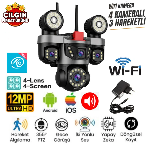 O-KAM OK-231 PREMİUMW WİFİ 4 LENS PTZ CAMERA